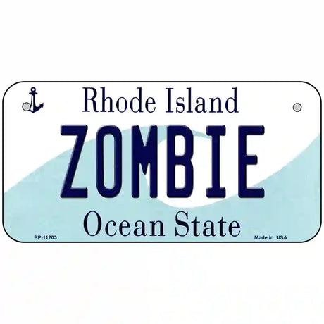 Zombie Rhode Island State License Plate Novelty License Plate 6" x 3" (BP)