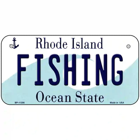 Fishing Rhode Island State License Plate Novelty License Plate 6" x 3" (BP)