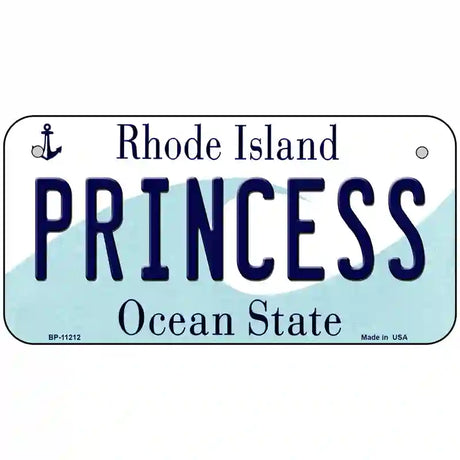 Princess Rhode Island State License Plate Novelty License Plate 6" x 3" (BP)