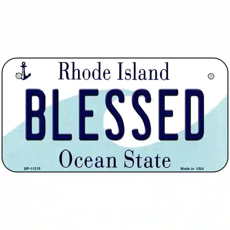 Blessed Rhode Island State License Plate Novelty License Plate 6" x 3" (BP)