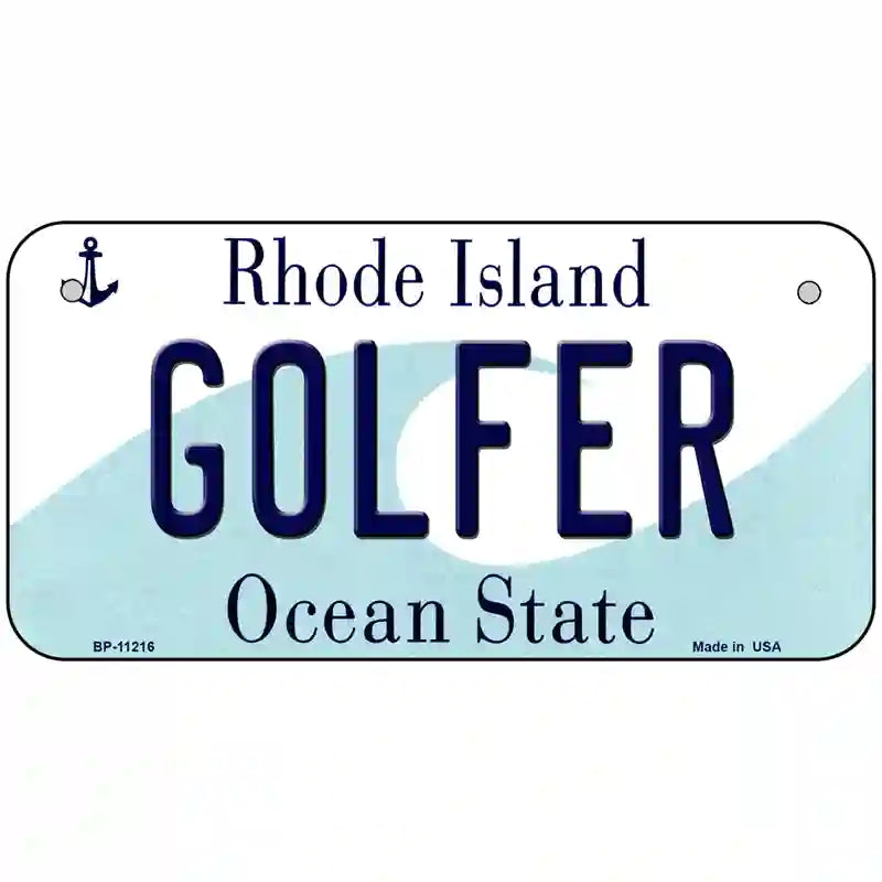 Golfer Rhode Island State License Plate Novelty License Plate 6" x 3" (BP)