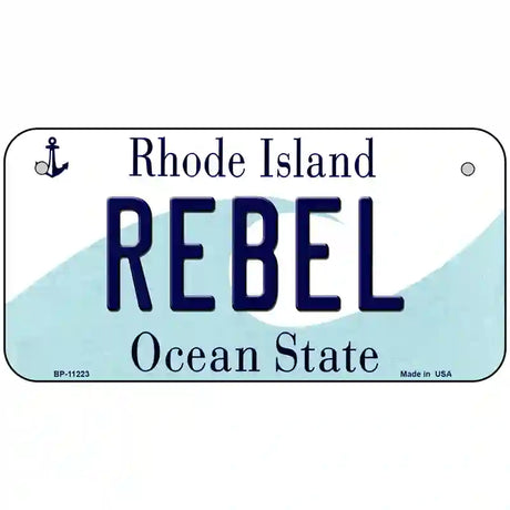 Rebel Rhode Island State License Plate Novelty License Plate 6" x 3" (BP)