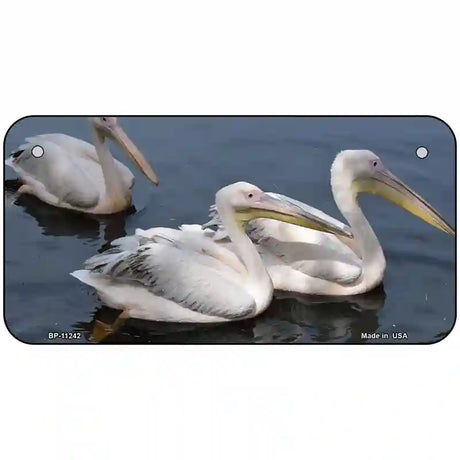 Pelican Three On Water Novelty Metal License Plate 6" x 3" (BP)