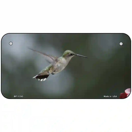 Hummingbird In Flight Novelty Metal License Plate 6" x 3" (BP)