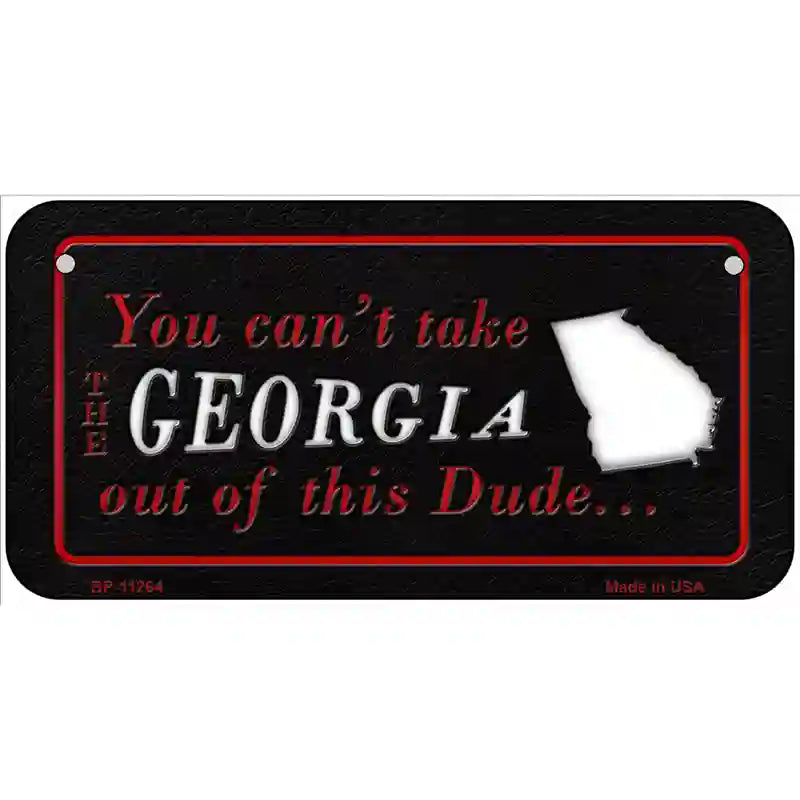 Georgia Dude Novelty Metal License Plate 6" x 3" (BP)