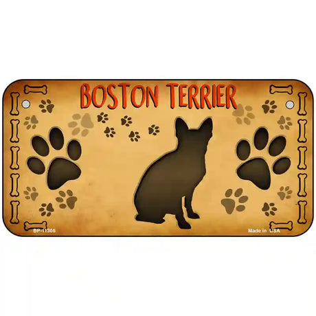 Boston Terrier Novelty License Plate 6" x 3" (BP)