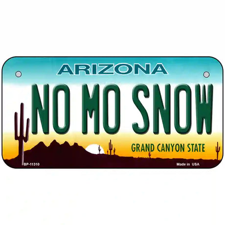 No Mo Snow Novelty License Plate 6" x 3" (BP)