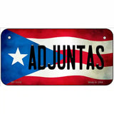 Adjuntas Puerto Rico Flag License Plate Metal Novelty 6" x 3" (BP)