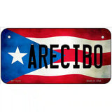 Arecibo Puerto Rico Flag License Plate Metal Novelty 6" x 3" (BP)