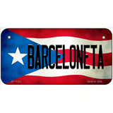 Barceloneta Puerto Rico Flag License Plate Metal Novelty 6" x 3" (BP)