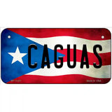 Caguas Puerto Rico Flag License Plate Metal Novelty 6" x 3" (BP)