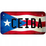 Ceiba Puerto Rico Flag License Plate Metal Novelty 6" x 3" (BP)