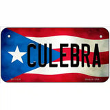 Culebra Puerto Rico Flag License Plate Metal Novelty 6" x 3" (BP)