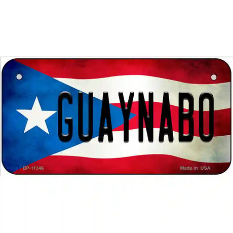 Guaynabo Puerto Rico Flag License Plate Metal Novelty 6" x 3" (BP)