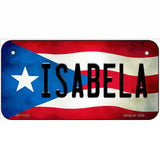 Isabela Puerto Rico Flag License Plate Metal Novelty 6" x 3" (BP)