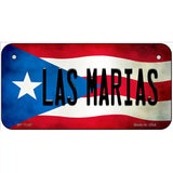 Las Marias Puerto Rico Flag License Plate Metal Novelty 6" x 3" (BP)