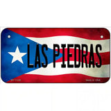 Las Piedras Puerto Rico Flag License Plate Metal Novelty 6" x 3" (BP)