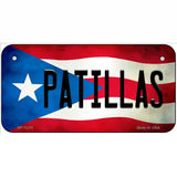 Patillas Puerto Rico Flag License Plate Metal Novelty 6" x 3" (BP)