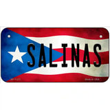 Salinas Puerto Rico Flag License Plate Metal Novelty 6" x 3" (BP)