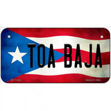 Toa Baja Puerto Rico Flag License Plate Metal Novelty 6" x 3" (BP)