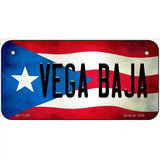 Vega Baja Puerto Rico Flag License Plate Metal Novelty 6" x 3" (BP)