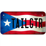 Tailgtr Puerto Rico Flag License Plate Metal Novelty 6" x 3" (BP)