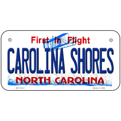 Carolina Shores North Carolina Novelty License Plate 6" x 3" (BP)