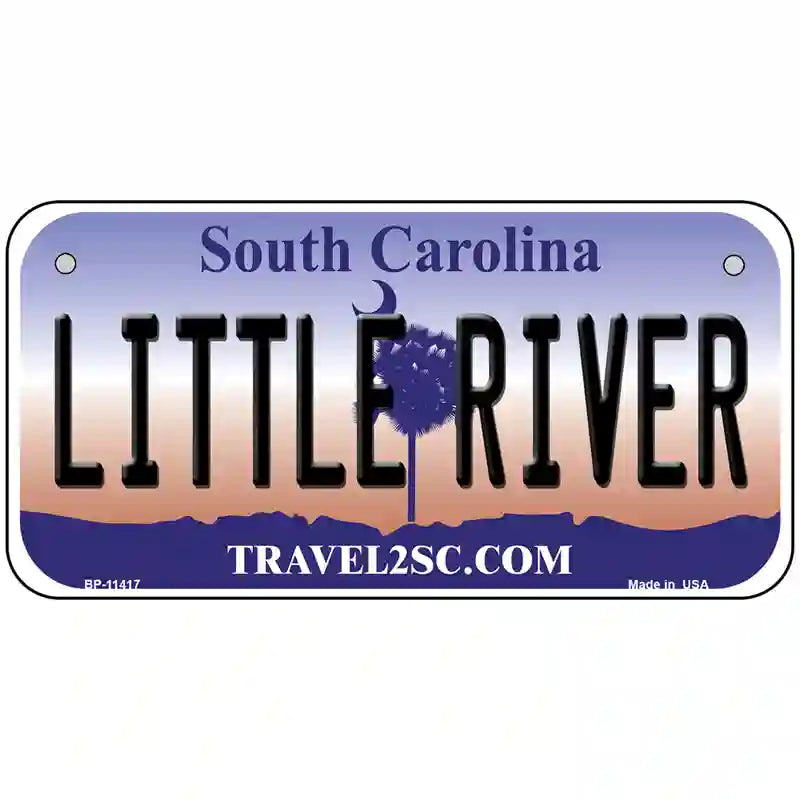 Little River South Carolina Novelty License Plate 6" x 3" (BP)