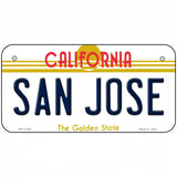 San Jose California Novelty License Plate 6" x 3" (BP)