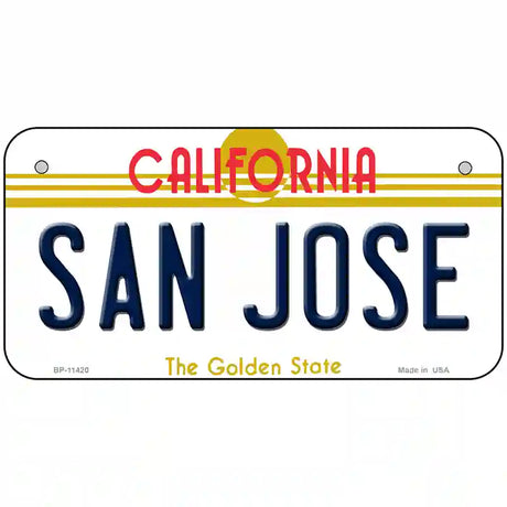 San Jose California Novelty License Plate 6" x 3" (BP)