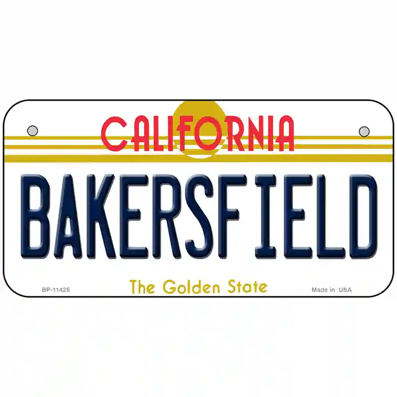 Bakersfield California Novelty License Plate 6" x 3" (BP)