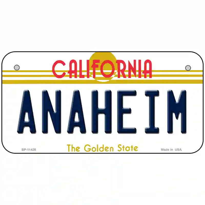 Anaheim California Novelty License Plate 6" x 3" (BP)