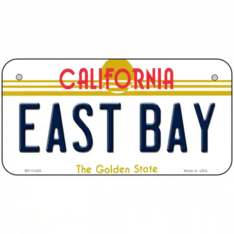 East Bay California Novelty License Plate 6" x 3" (BP)