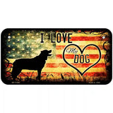 I Love My Dog Novelty Metal License Plate 6" x 3" (BP)