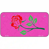 Illustrated Rose On Pink Chaise Lounge Novelty License Plate 6" x 3" (BP)