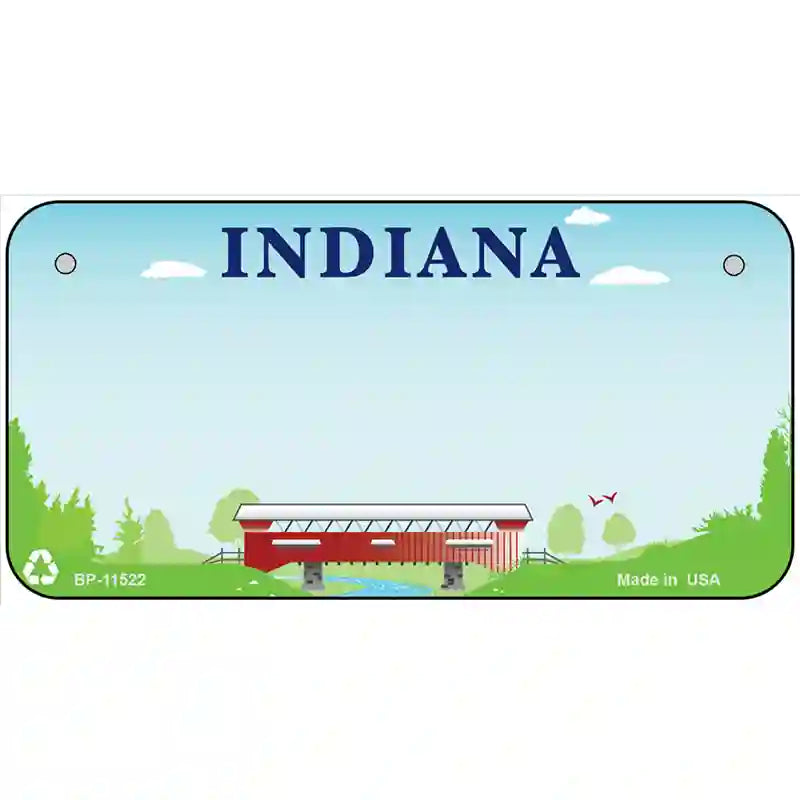 Indiana Recycle Novelty State Blank Metal License Plate 6" x 3" (BP) / Yes