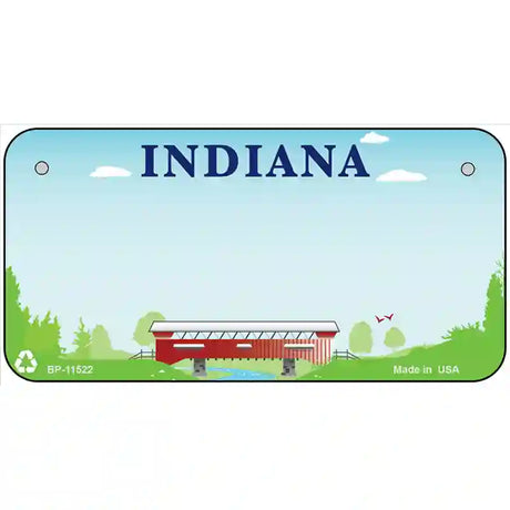 Indiana Recycle Novelty State Blank Metal License Plate 6" x 3" (BP) / Yes