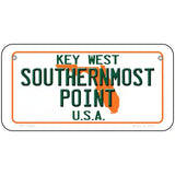 Key West Southernmost Point Novelty License Plate 6" x 3" (BP)