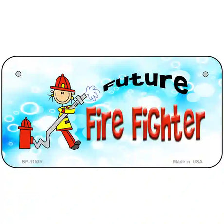 Future Fire Fighter Novelty License Plate 6" x 3" (BP)