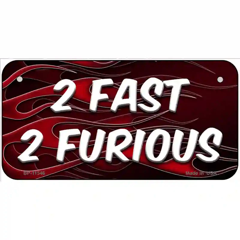 2 Fast 2 Furious Novelty License Plate 6" x 3" (BP)