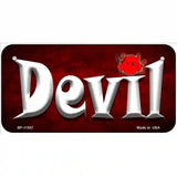 Devil Novelty License Plate 6" x 3" (BP)