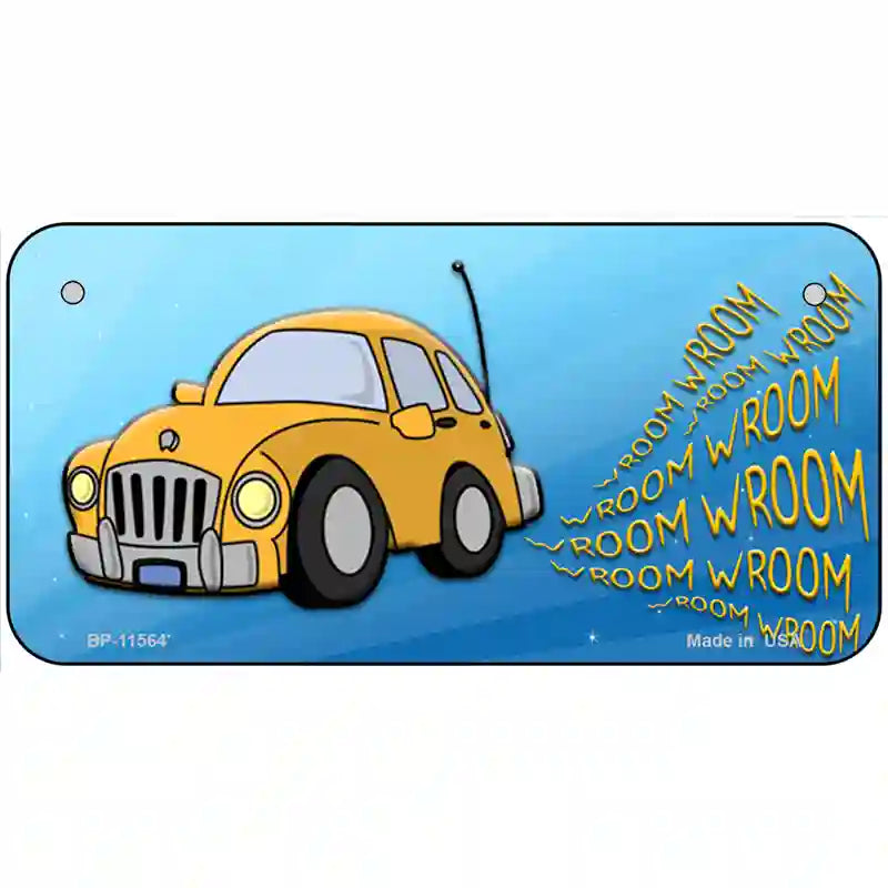 Wroom Wroom Novelty License Plate 6" x 3" (BP)