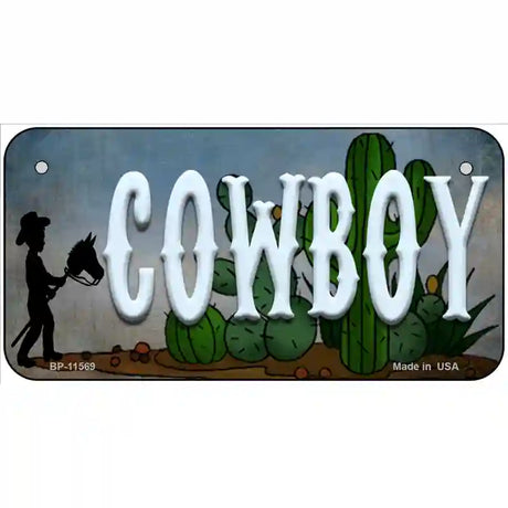 Cowboy Novelty License Plate 6" x 3" (BP)