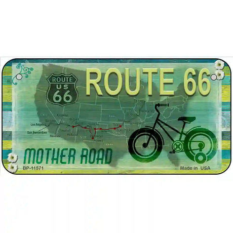 Route 66 Mother Road Novelty License Plate 6" x 3" (BP)