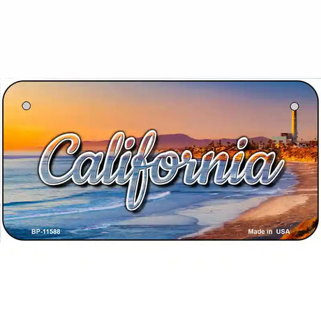 California Beach Novelty Metal State License Plate 6" x 3" (BP)