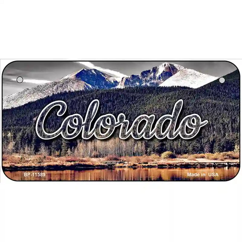 Colorado Forest and Mountains Novelty Metal State License Plate 6" x 3" (BP)