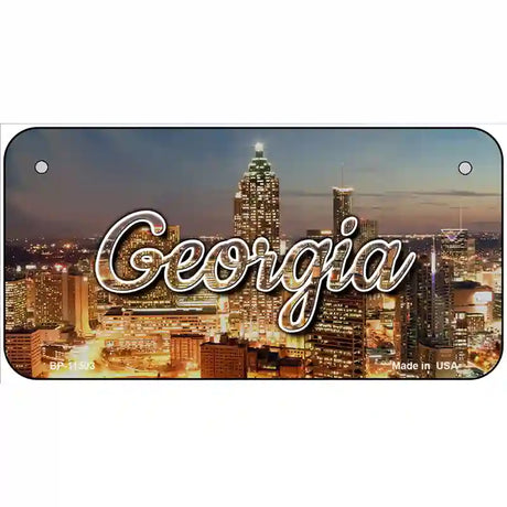 Georgia City Lights Novelty Metal State License Plate 6" x 3" (BP)