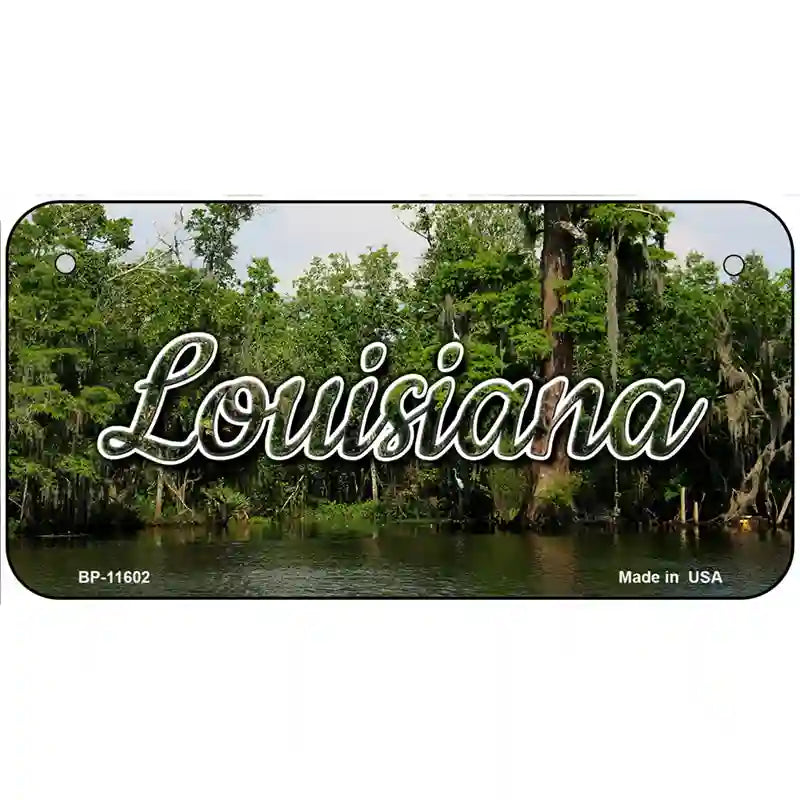 Louisiana Swamp Novelty Metal State License Plate 6" x 3" (BP)