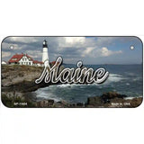 Maine Lighthouse Beach Novelty Metal State License Plate 6" x 3" (BP)