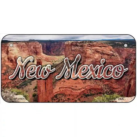 New Mexico Red Canyon Novelty Metal State License Plate 6" x 3" (BP)